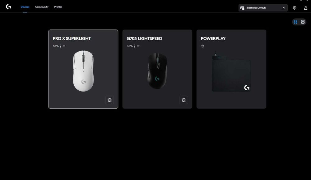 Logitech G Pro X Superlight alb + G703 negru + PowerPlay