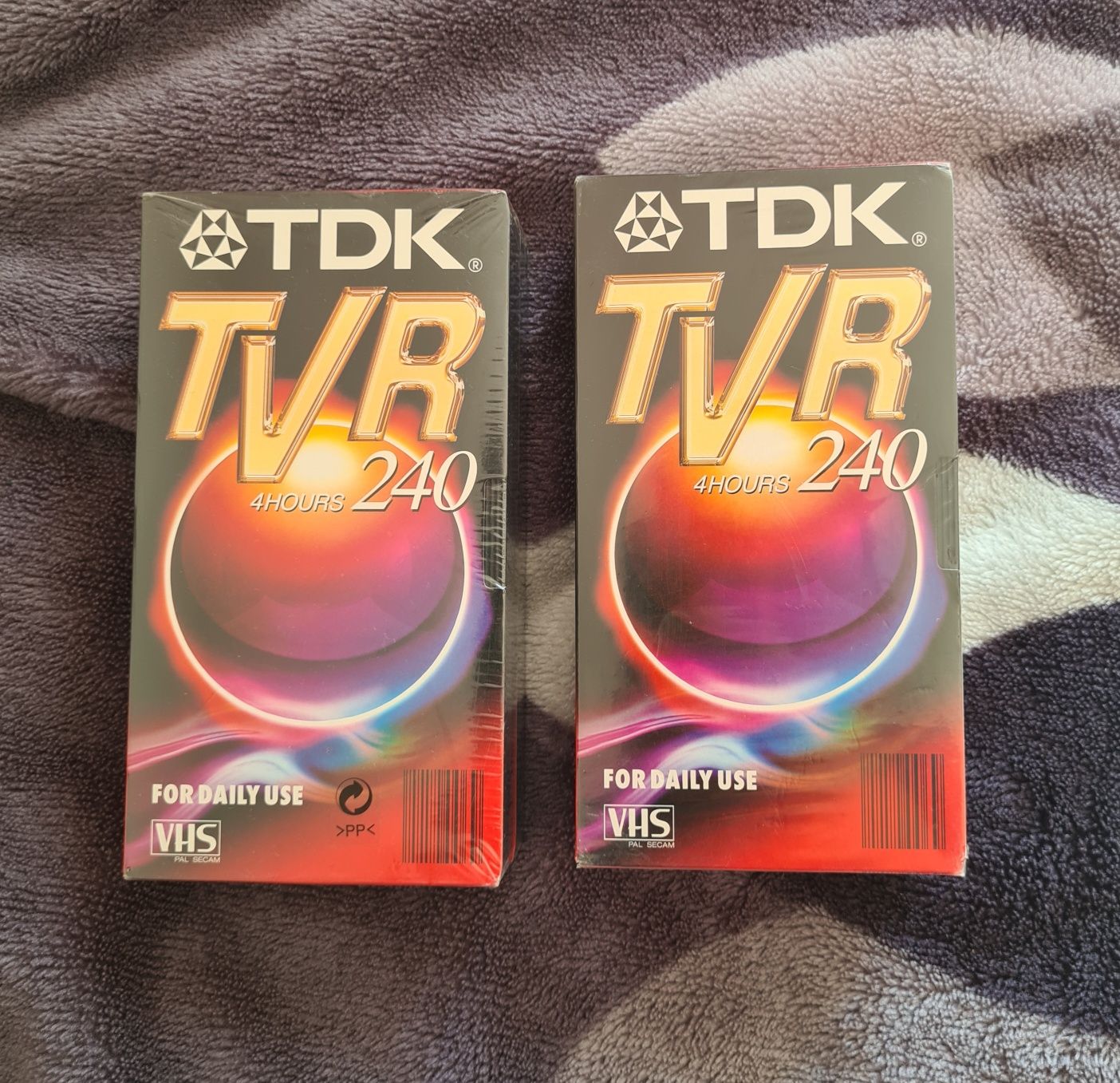 Casete Video VHS TDK TVR 240 Noi Pentru Inregistrari