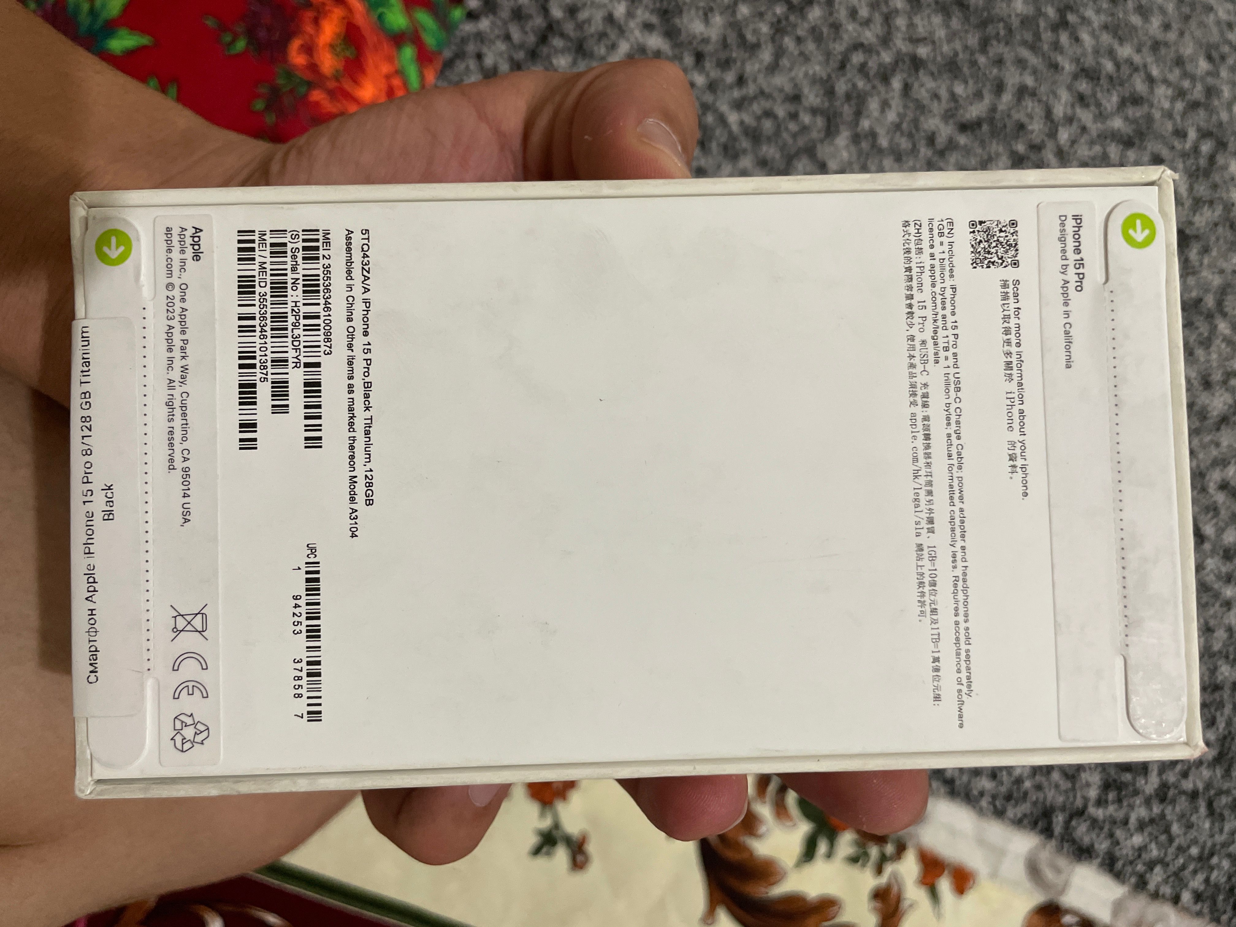 Iphone 15 Black Titanium yangi