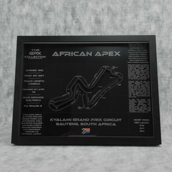 Kyalami – Hartă 3D circuit Formula 1 South African GP • GPX Collection