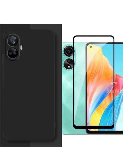 Oppo A38/A58/A78/Reno 10 12F 13F 14F Husa Soft Fin+Folie Sticla/Silico