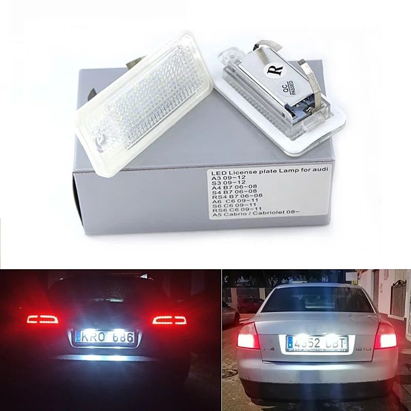 Lampi LED numar inmatriculare Audi A3 A4 A6 A8 Q7 RS CanBus