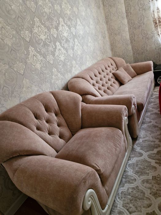 Диван раскладной и кресло