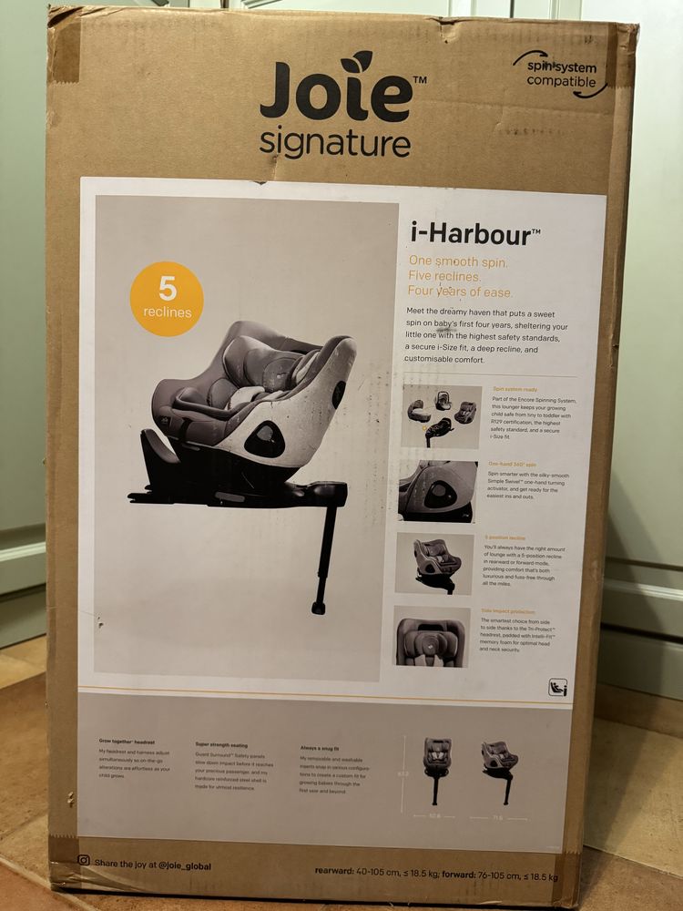 Joie i-Size i-Harbour Signature cu baza i-Size Encore