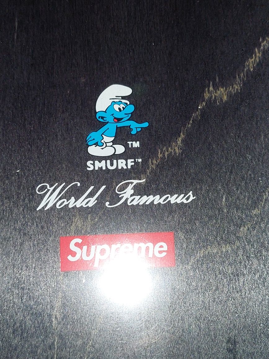 Supreme Smurfs Skateboard Red FW20