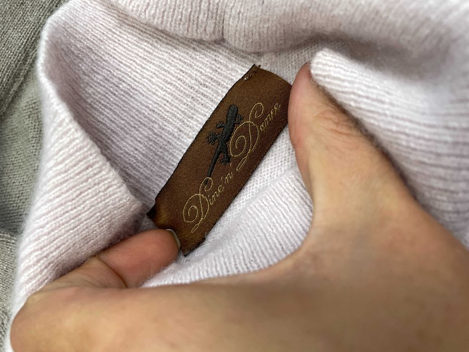 DINE'N DANCE размер M дамски кашмирен пуловер 100% КАШМИР столче яка