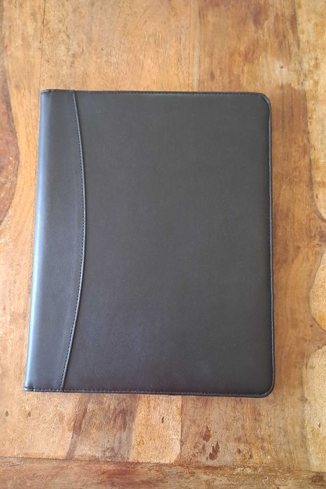 папка луксозна за документи кожена черна A4