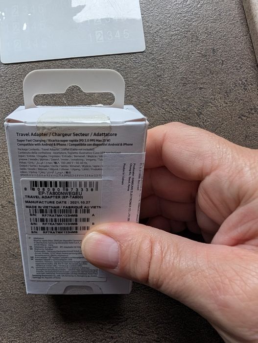 Încărcător original Samsung 25w,alb sigilat
