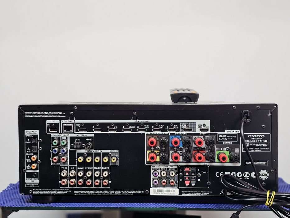 Receiver 7.2  Onkyo TX-NR616 Arc/ Wi-fi Dolby