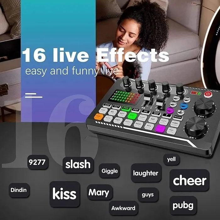 Mixer DJ, Consola DJ cu Bluetooth și efecte de sunet întrare mix+aux