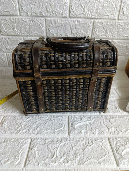 Старинно железопътен куфар сандък