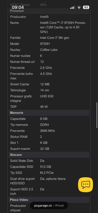 Laptop ASUS Gaming 15.6'' ROG Strix G G531GT i7 GeForce GTX 1650 4GB