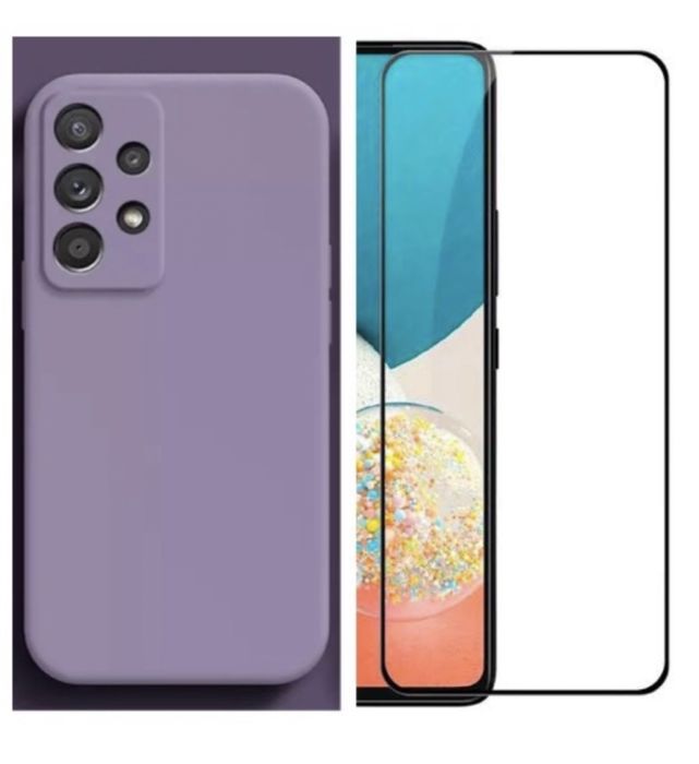 Samsung A53/A33/A34/A35/A36/A56 Husa Liquid Inter Fin+Folie Sticla 21D
