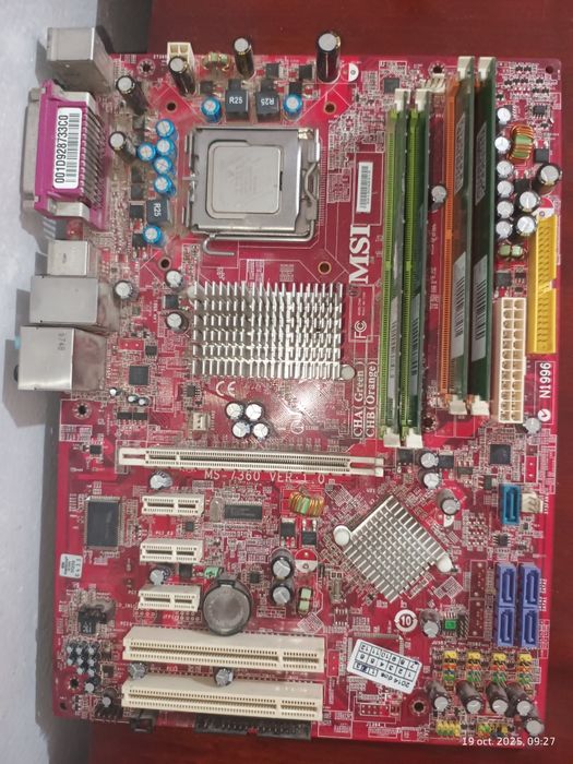 MSI P35 Neo, model MS-7360 VER:1.0. + CPU Intel core 2 duo + 4gb DDR2