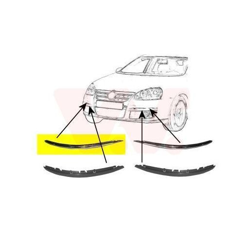 Bandou bara protectie Vw Golf 5 Variant (1k5), Jetta 3 (1k2) Van Wezel 5886484 parte montare : dreapta, fata