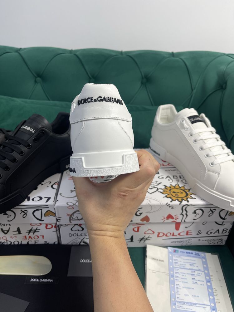 Adidasi Dolce Gabbana piele naturala Full Box colectie noua Premium