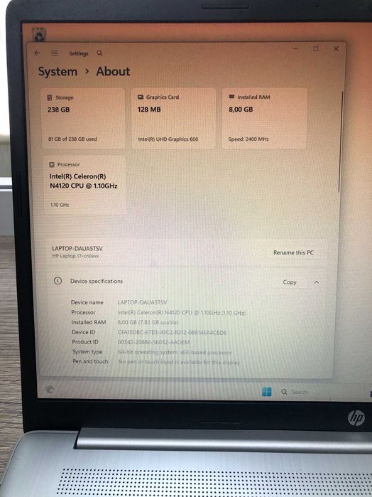 Лаптоп Hp 5CG222N9P