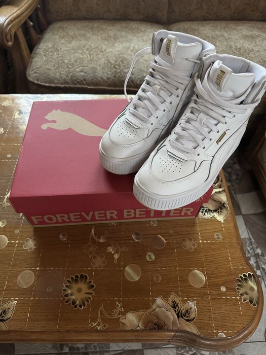 Ghete puma piele 37 alb