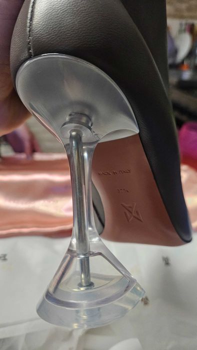 Cizme Amina Muaddi AMUD-WZ369 gri