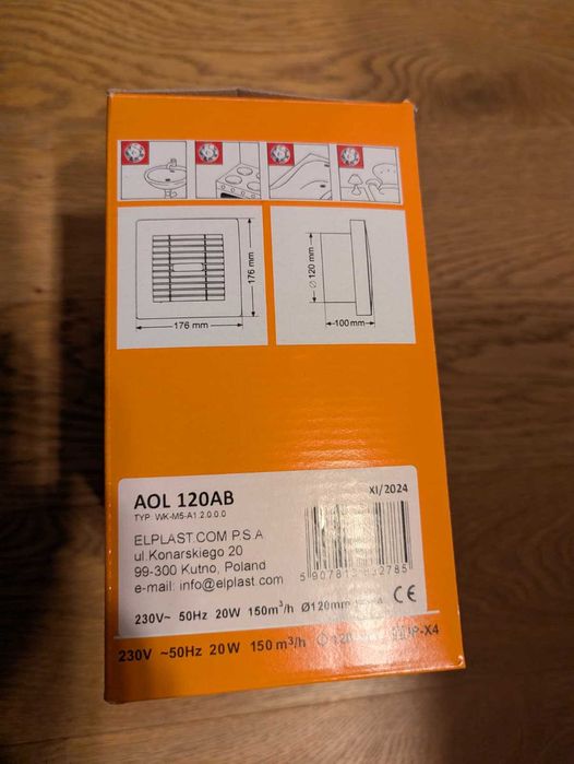 Ventilator Elplast AOL 120 AB 120 mm, nou, de la Hornbach
