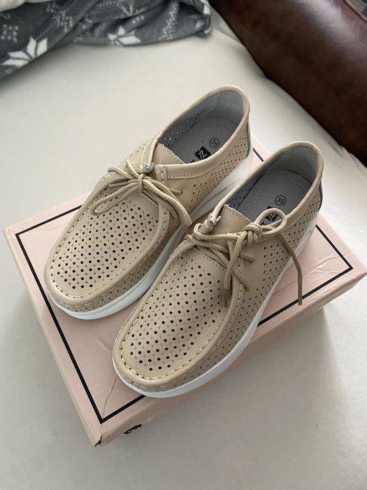 Mocasini damă/Pantofi cu șiret piele Zappatos