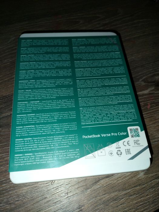 eBook PocketBook Verse Pro Color 634, 6", E-Ink Kaleido 3, 16GB, Wi-Fi