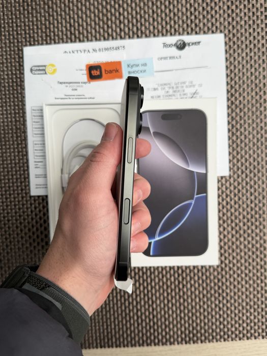 КАТО НОВ!/*ЛИЗИНГ*/ iPhone 16 Pro 256Gb Black Titanium 24М гаранция