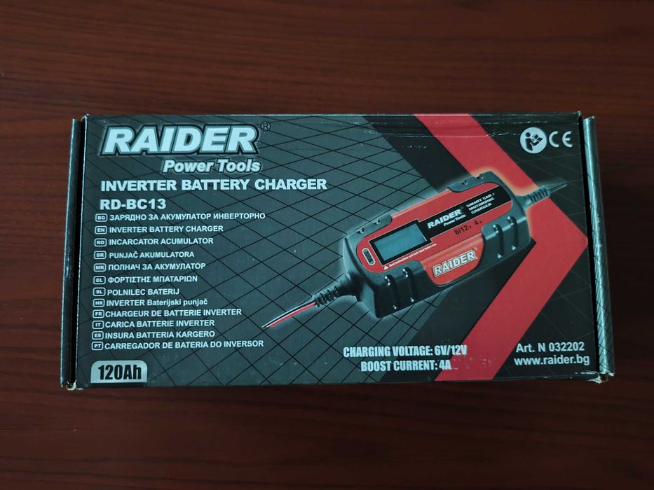 Инверторно зарядно за акумулатор 120Ah, 6/12 V, RAIDER RD-BC13