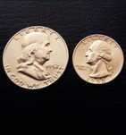 Half & Quarter Dollar-1952 г.Сребро!