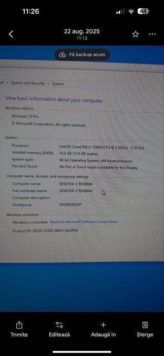 Mini PC i5-7200u 16gb ram ssd 256