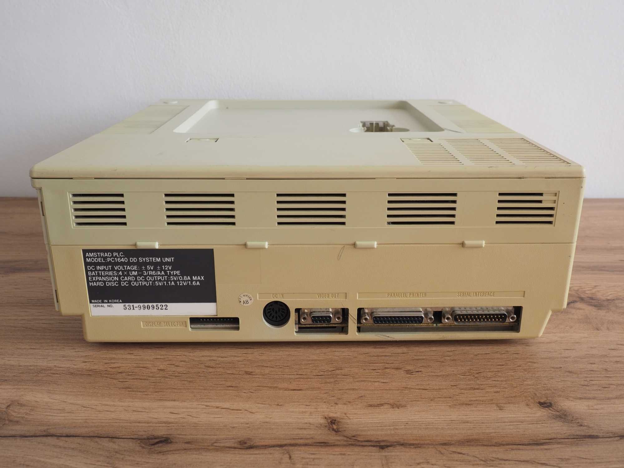 Amstrad PC1640DD, calculator retro, Intel 8086, FDD 5,25, EGA, MS-DOS