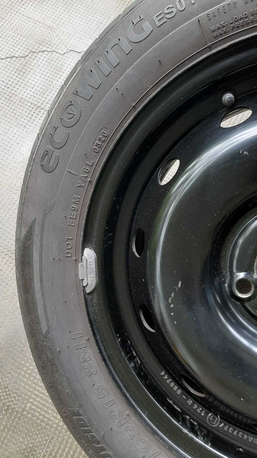 4 anvelope Kumho 185/65/R15 88H (vara)  cu jante: ALCAR STAHLRAD Logan