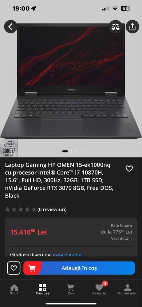 Sistem gaming Hp omen