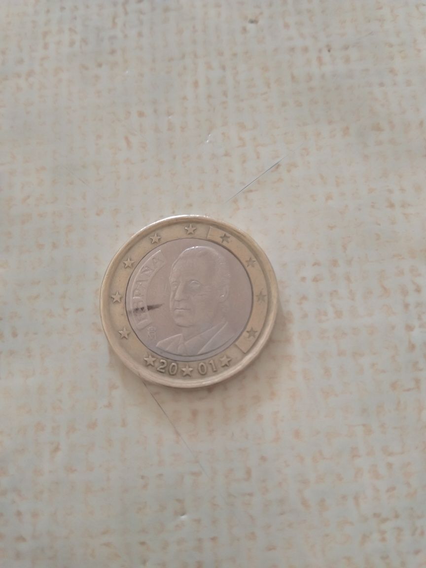 Vind moneda 1 Euro Espana cu Juan Carlos l rară