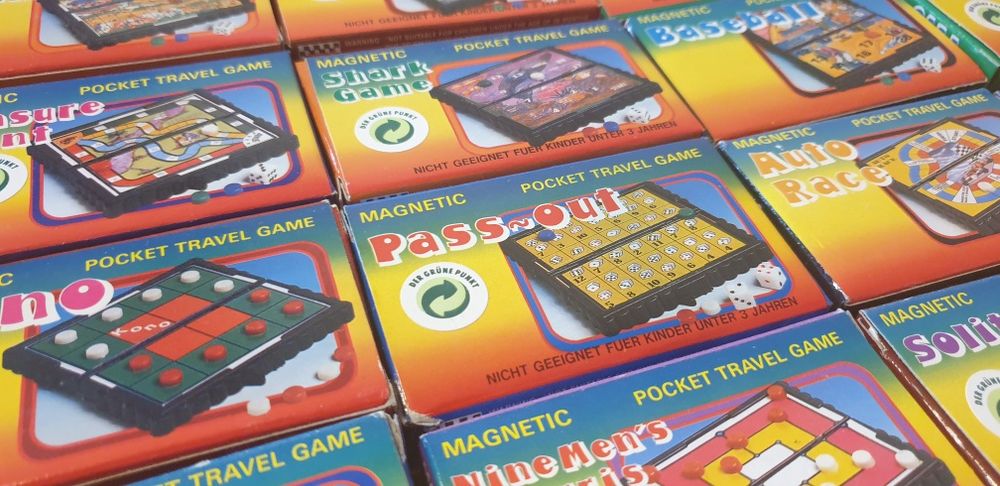 Vintage-Colectie de mini jocuri Pocket travel