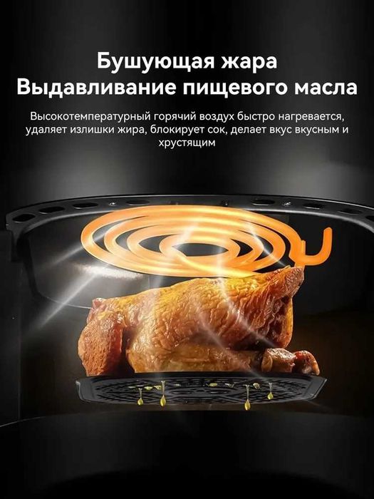 ZHONGOZHZAO Аэрогриль YC-AF-HH012, черный матовый