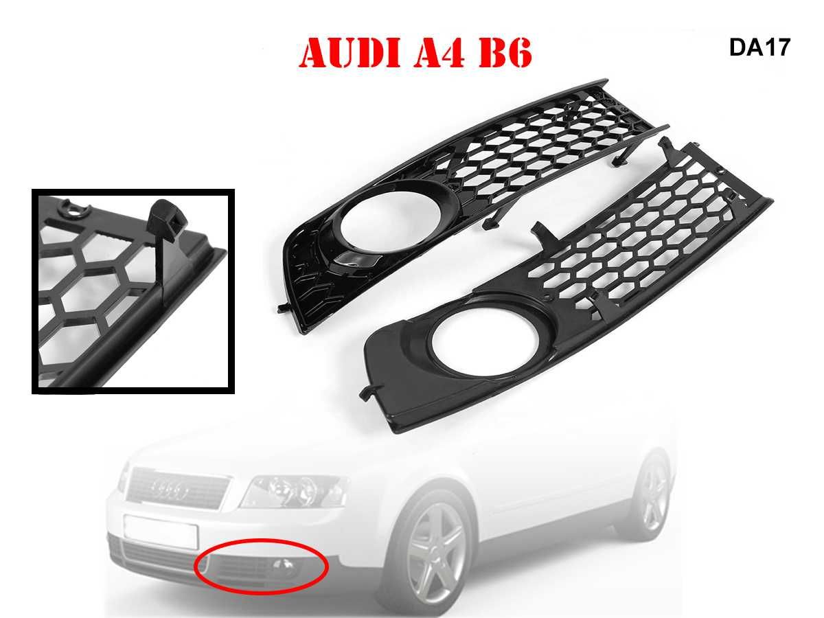 Grile tuning negre pentru halogeni pentru Audi A4 B6