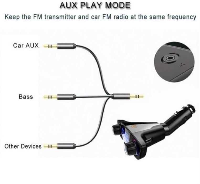 FM Трансмитер мултифункционален  с дисплей