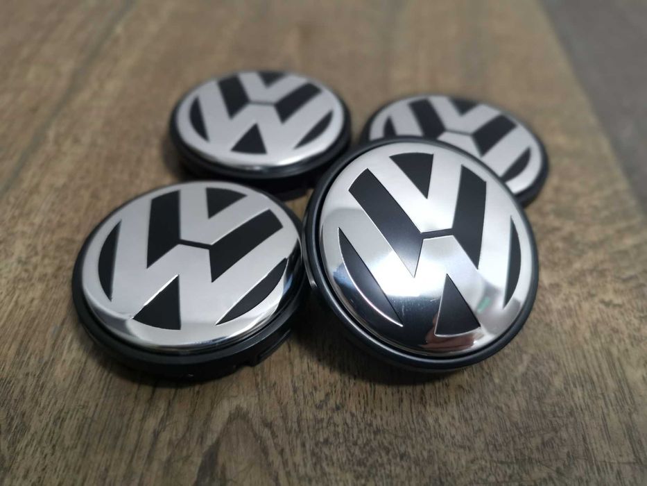 Set 4 Embleme Capace Jante Roti Aliaj 58MM / 70MM VW Volkswagen