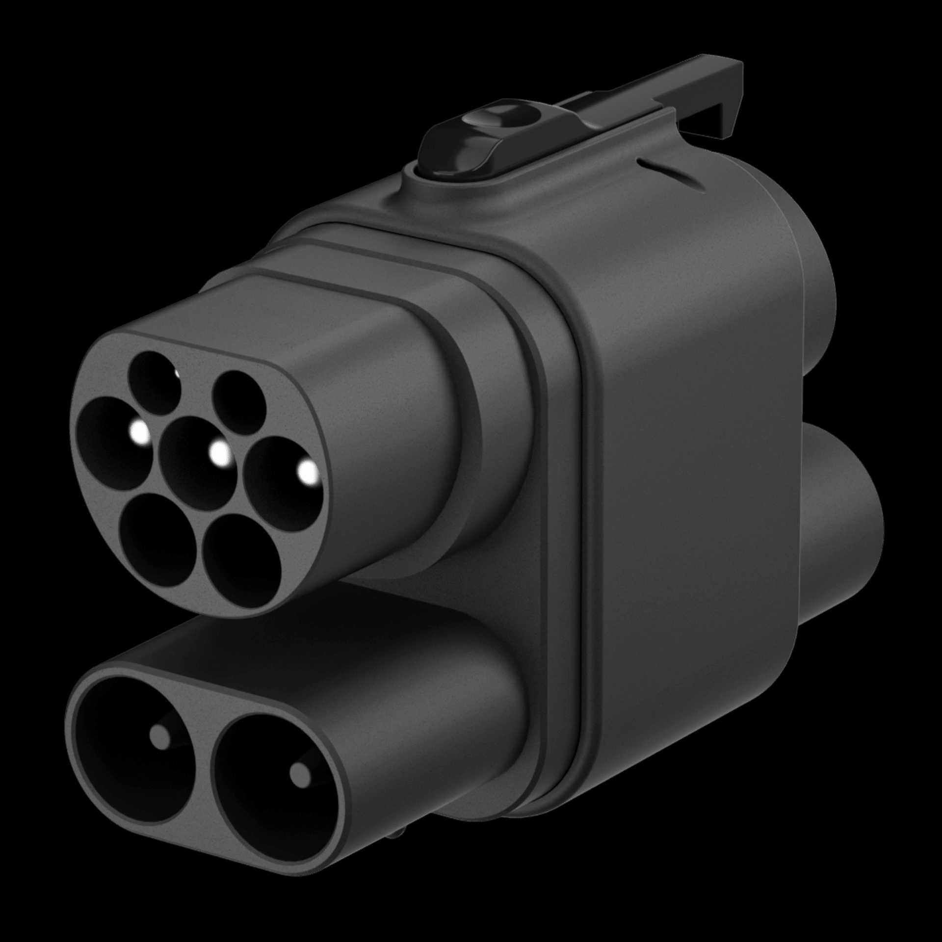 Адаптер CCS2-CCS1 DC+AC 250кВт 500А Адаптор Преходник Американски Коли