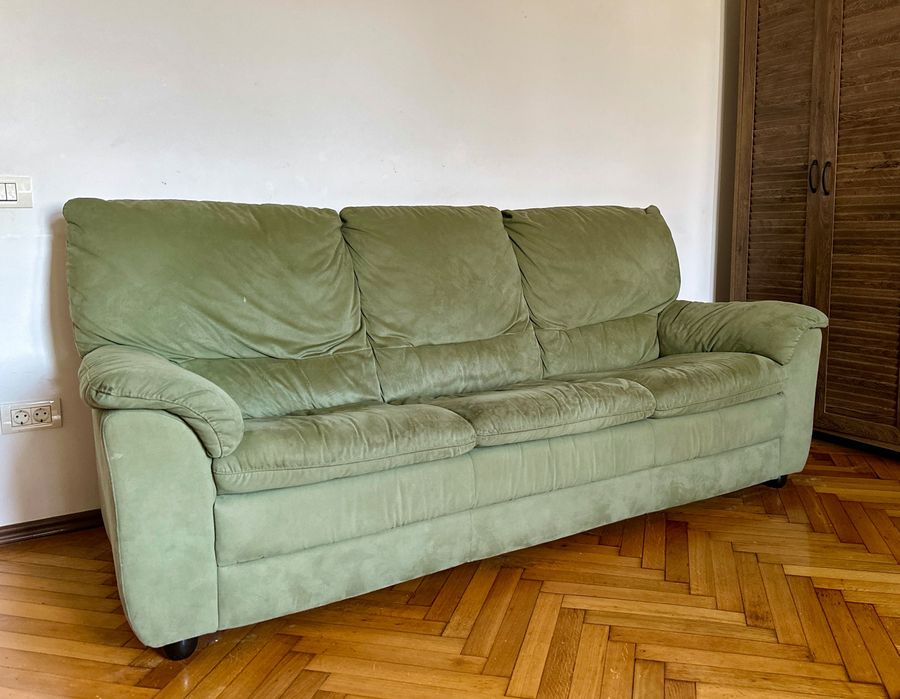 Canapea 3 locuri material de catifea, 205cm