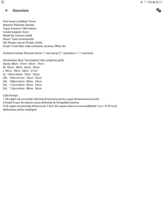 Pijamale dama cu dantela