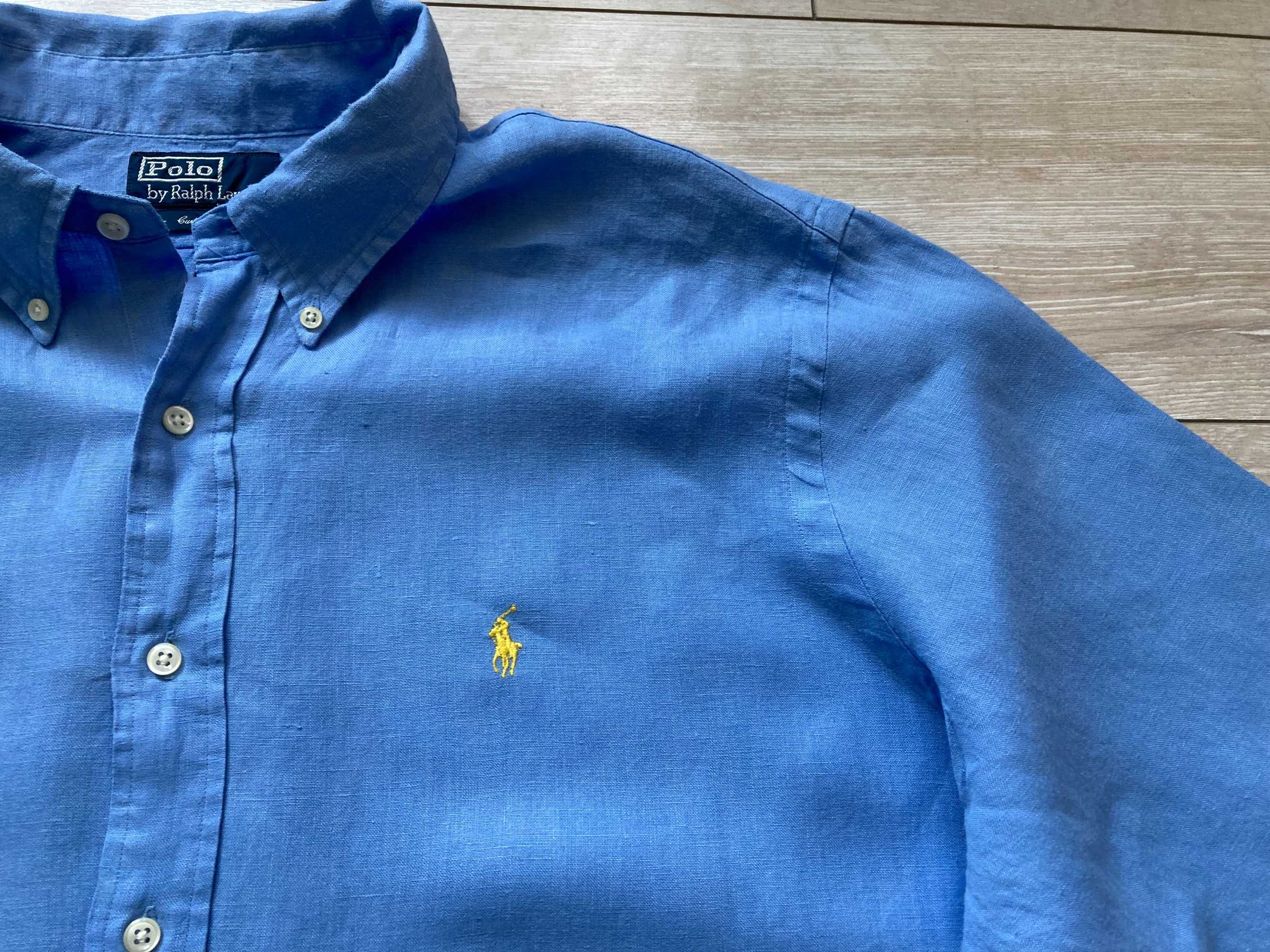 POLO By Ralph Lauren Custom Fit Linen мъжка ленена риза лен размер XXL