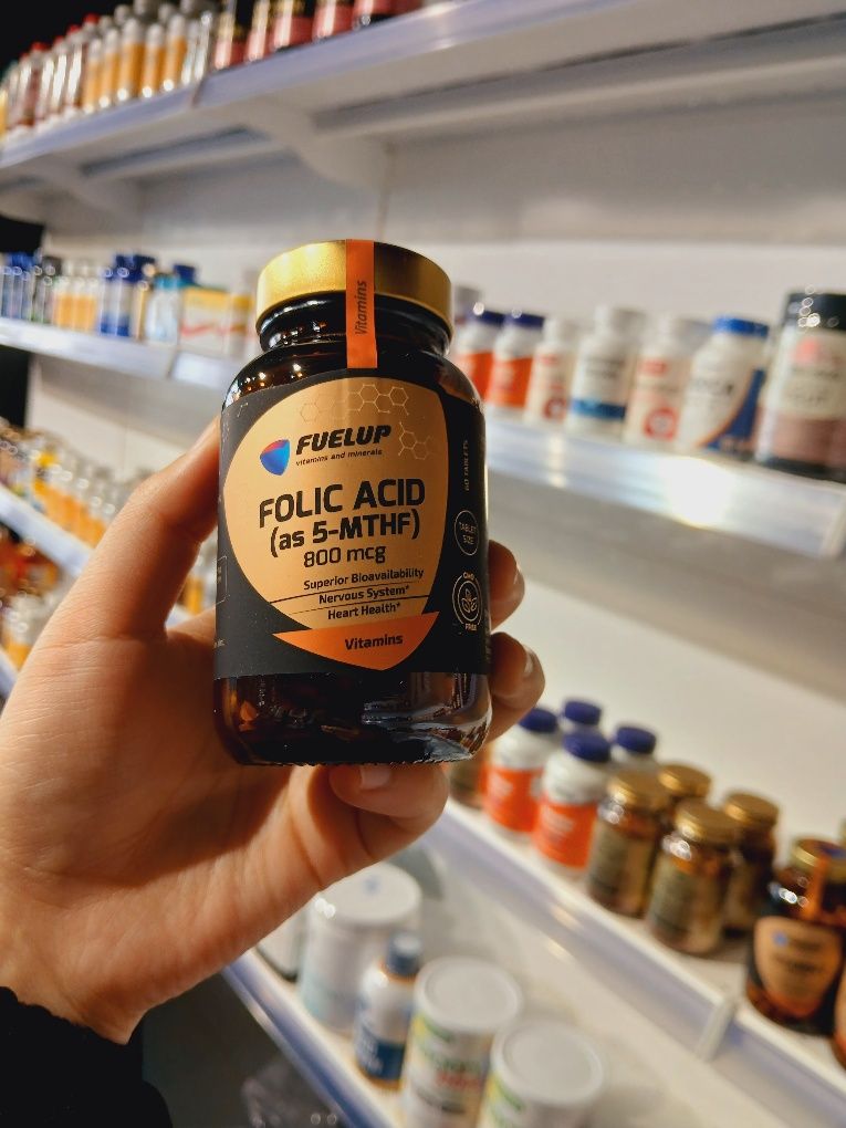 Folic Acid (as 5-MTHF) 800 mcg, Фолиевая кислоты, Folivaya aksid