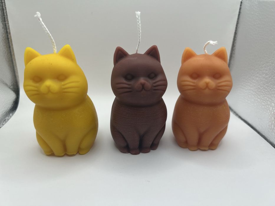 Lumanare Pisica din ceara naturala de albine