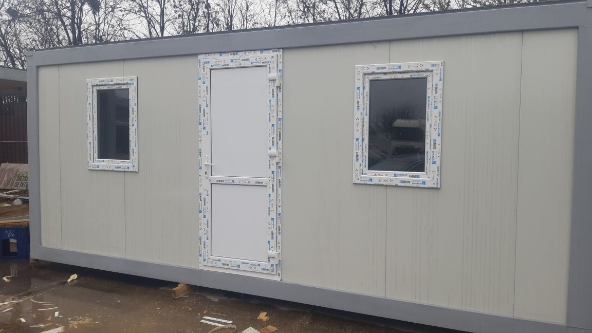 Container birou containere vitrina santier paza
