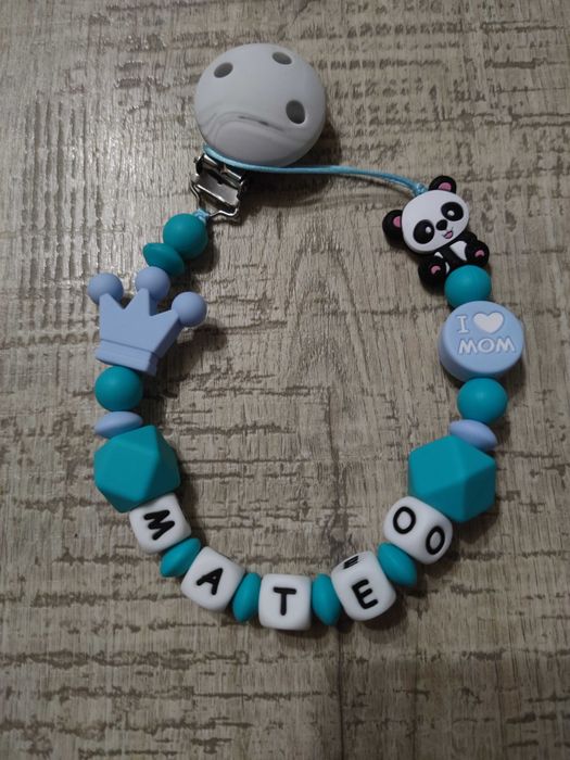 Lantisor pentru suzeta, cadoul perfect pentru nou-nascut sau botez!