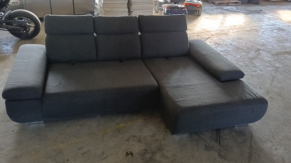 Canapea colțar modernă GRI ÎNCHIS