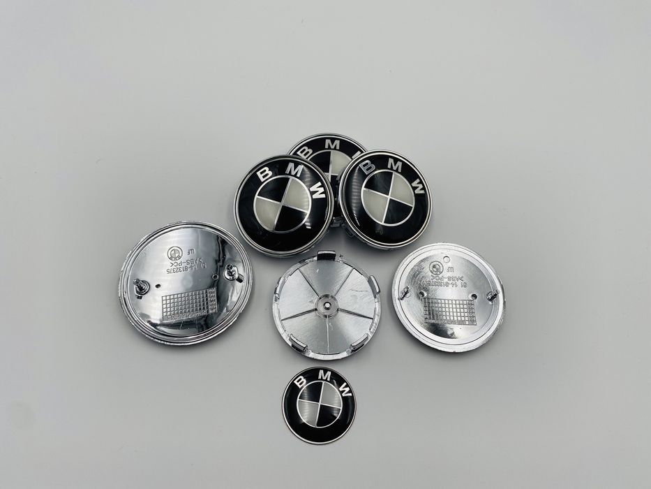 Set Embleme BMW negru/alb 7 bucati