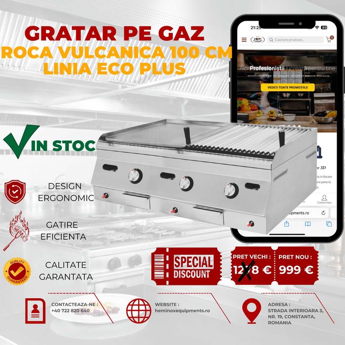 Gratar Cu Roca Vulcanica In Stoc